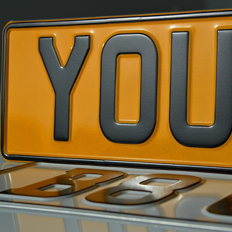 MADE IN ENGLAND - British aluminum alloy private car license plate