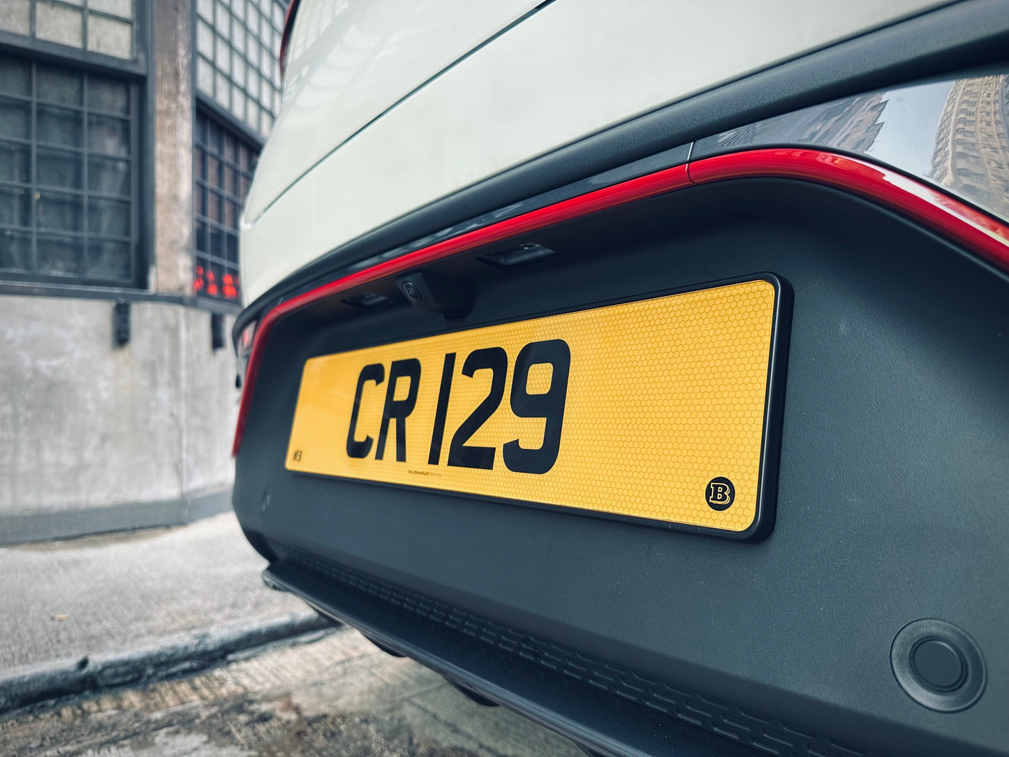 Matte black ABS license plate frame