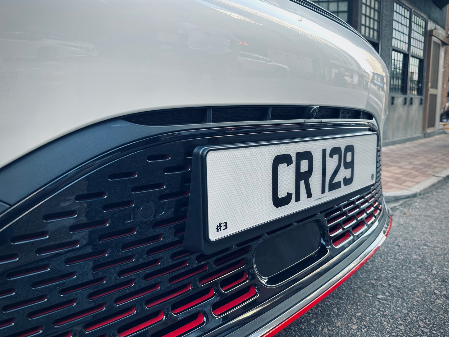 Matte black ABS license plate frame