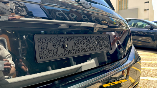 Matte black ABS license plate frame