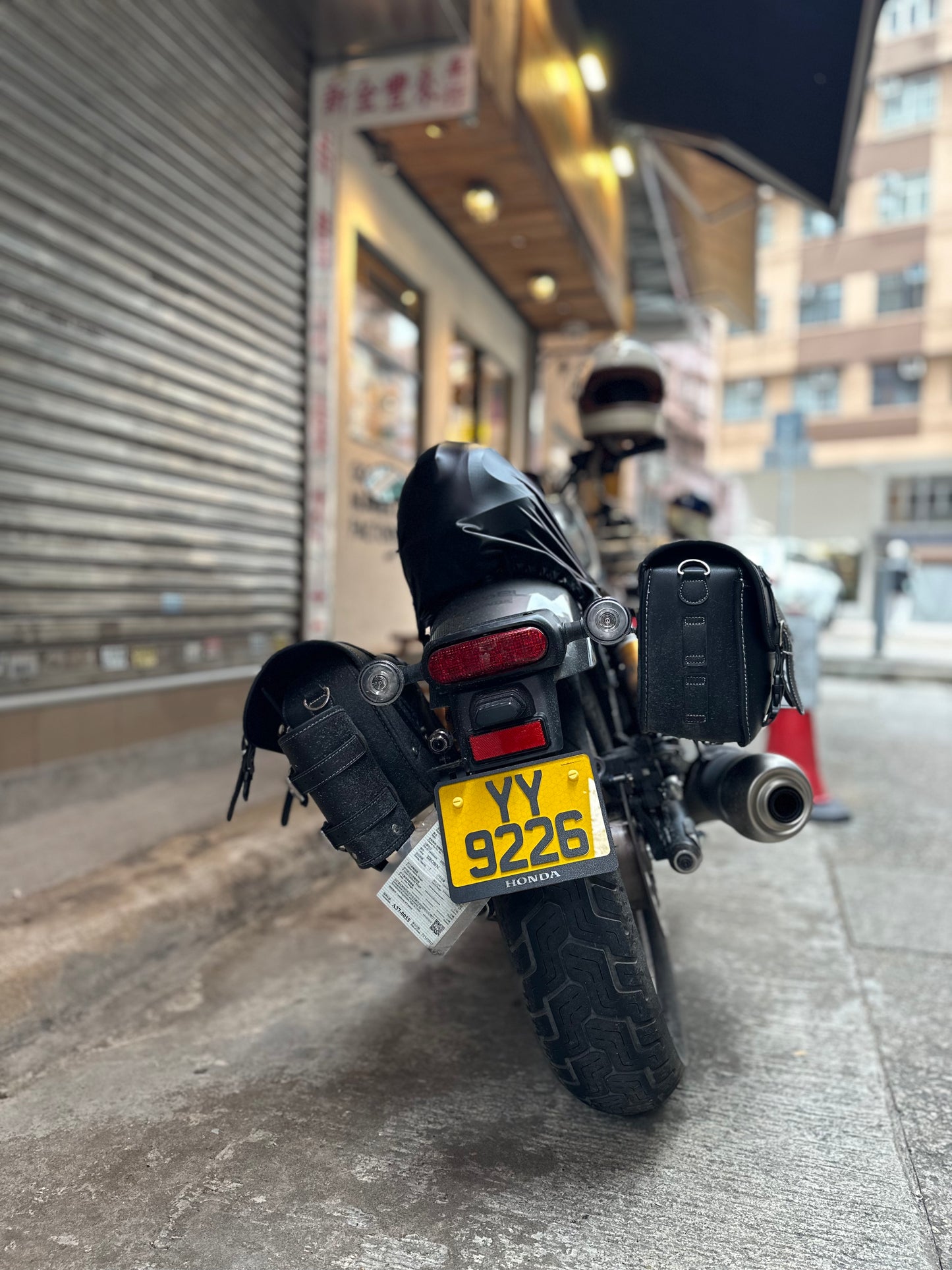 AVOCADO LEATHER STYLE PLATE - Avocado leather motorcycle license plate