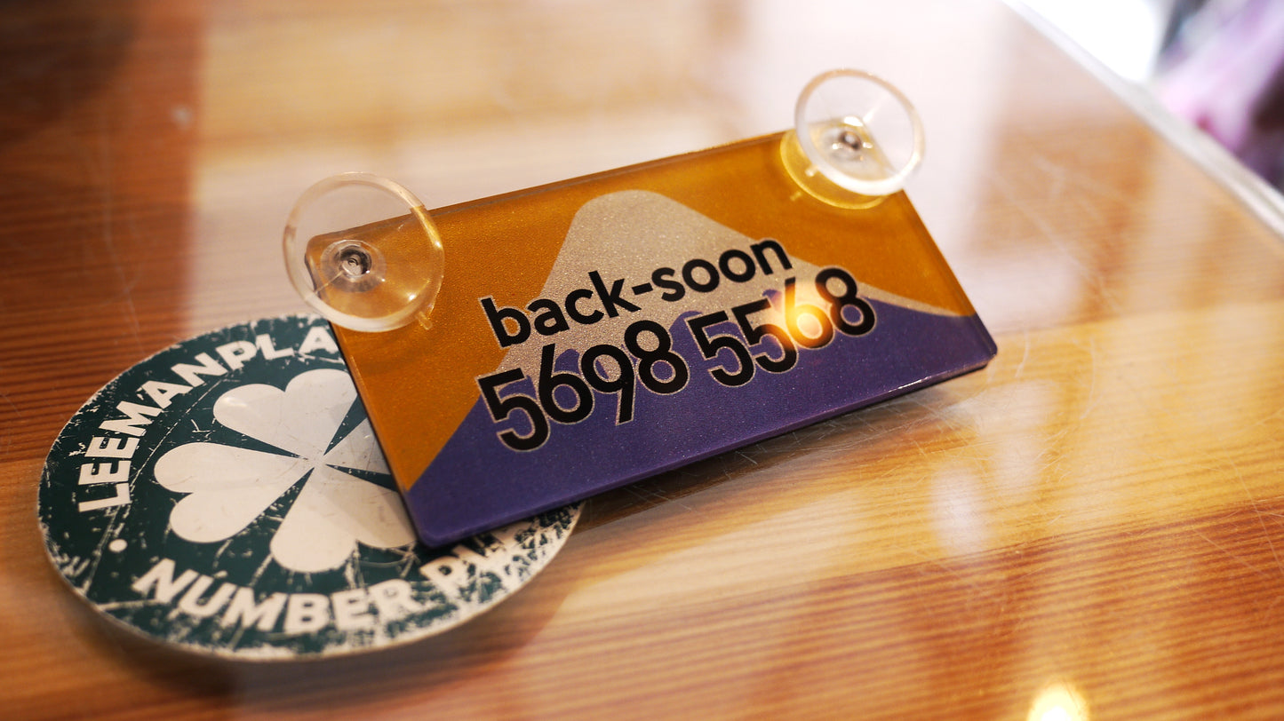 Phone Number plates - Car Phone Contact Plates
