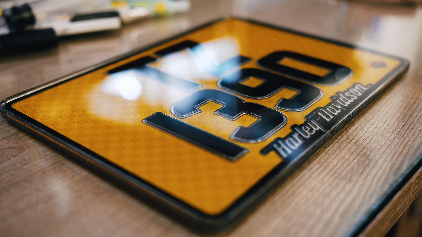 ENGRAVED PLATES - Engraved Series Motorcycle License Plates