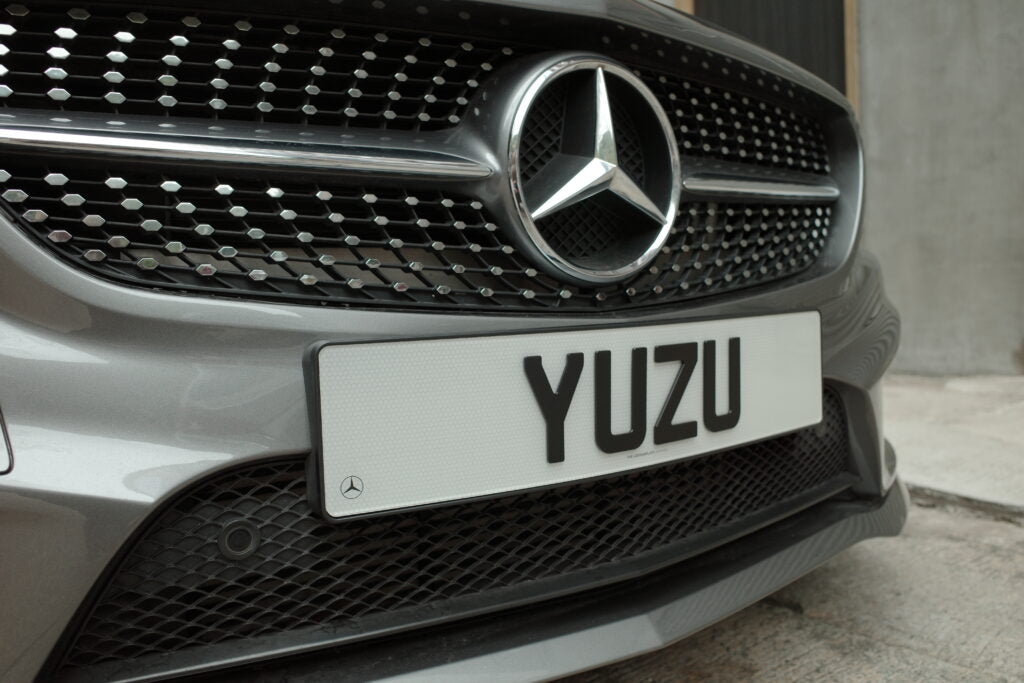 Matte black ABS license plate frame