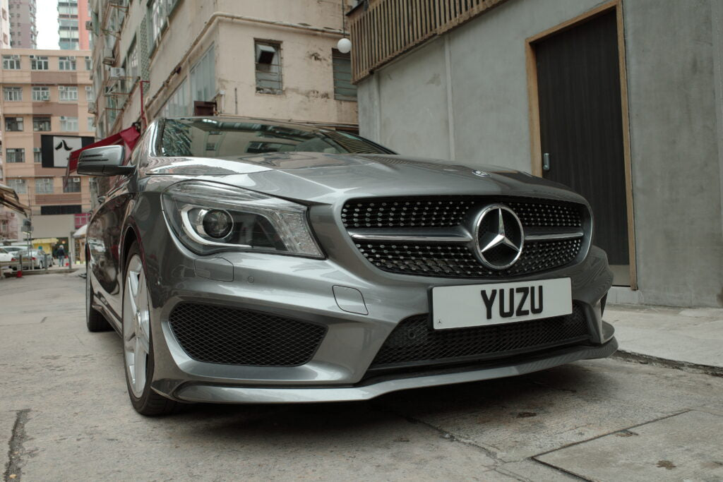 Matte black ABS license plate frame
