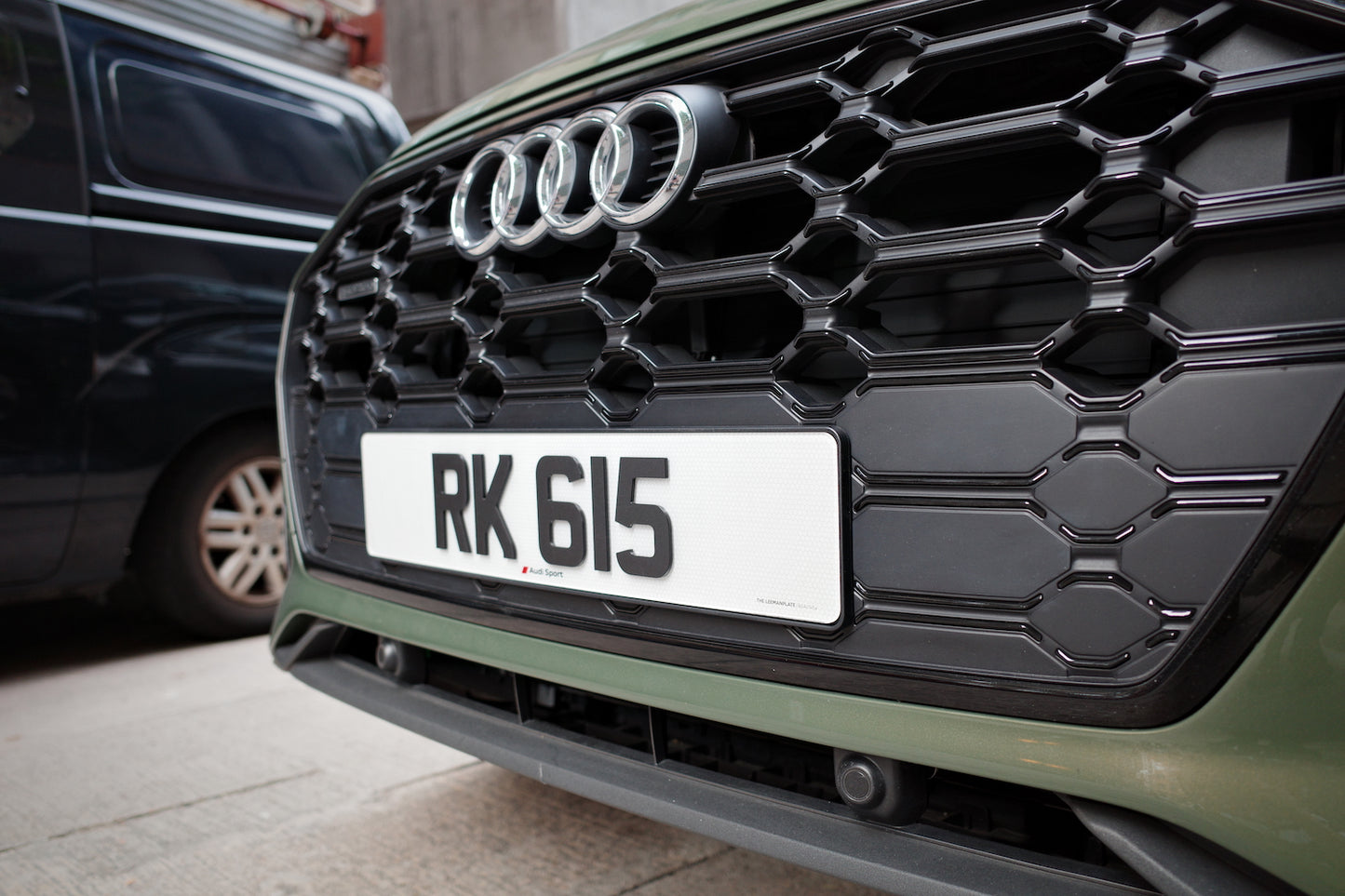 Matte black ABS license plate frame