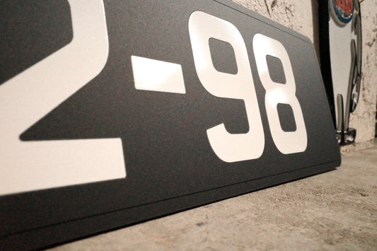 ENGRAVED PLATES - Engraved frosted Macau license plates