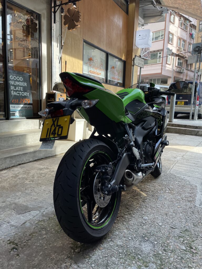 AVOCADO LEATHER STYLE PLATE - Avocado leather motorcycle license plate