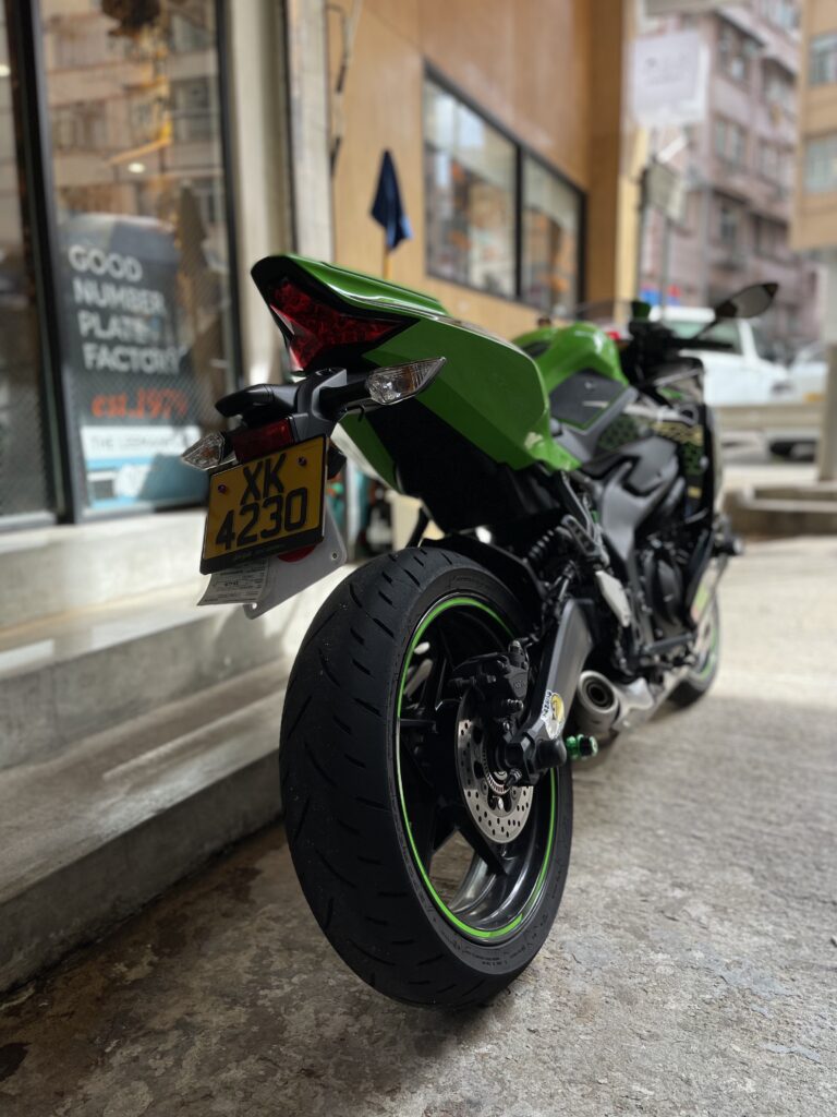 AVOCADO LEATHER STYLE PLATE - Avocado leather motorcycle license plate