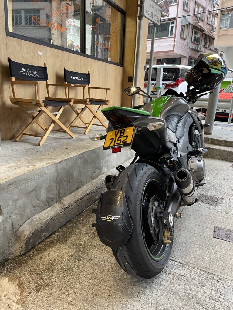 AVOCADO LEATHER STYLE PLATE - Avocado leather motorcycle license plate