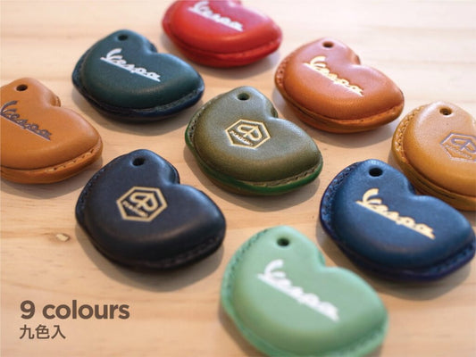 Leather key holder for Vespa
