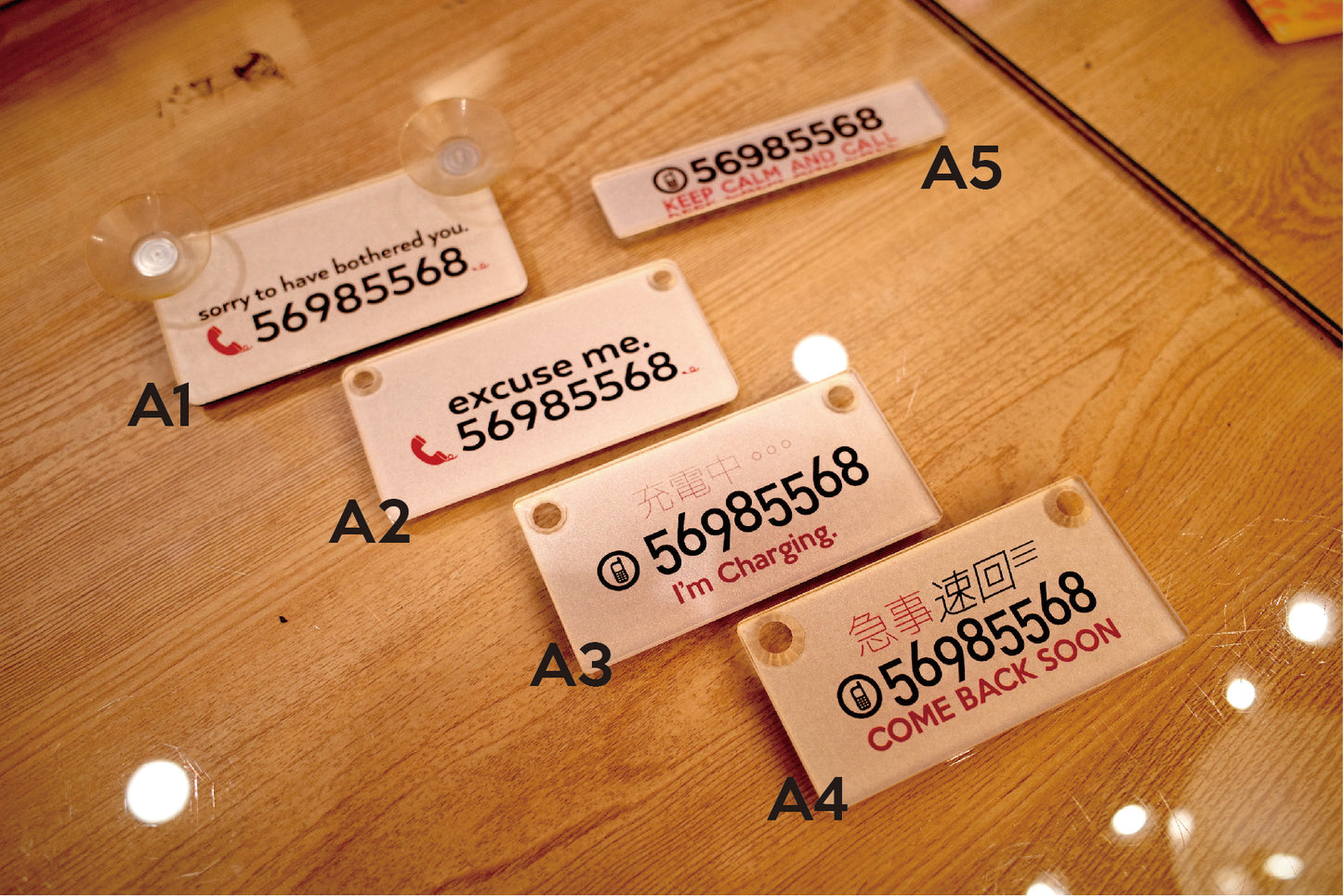 Phone Number plates - Car Phone Contact Plates