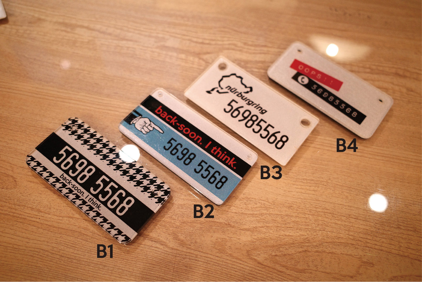 Phone Number plates - Car Phone Contact Plates
