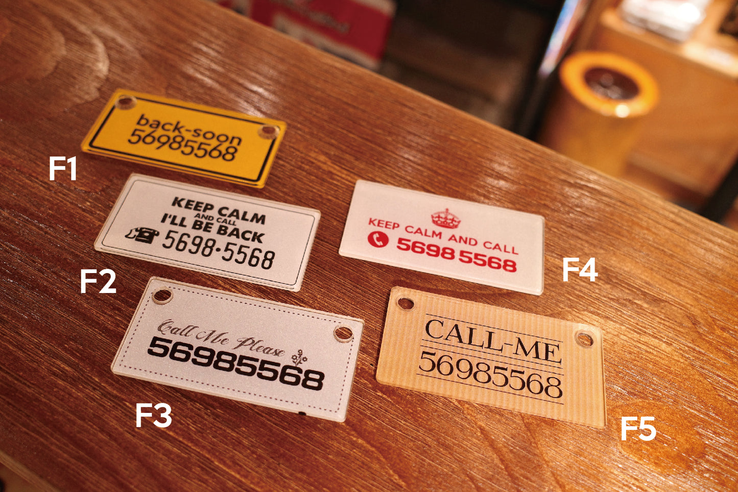 Phone Number plates - Car Phone Contact Plates