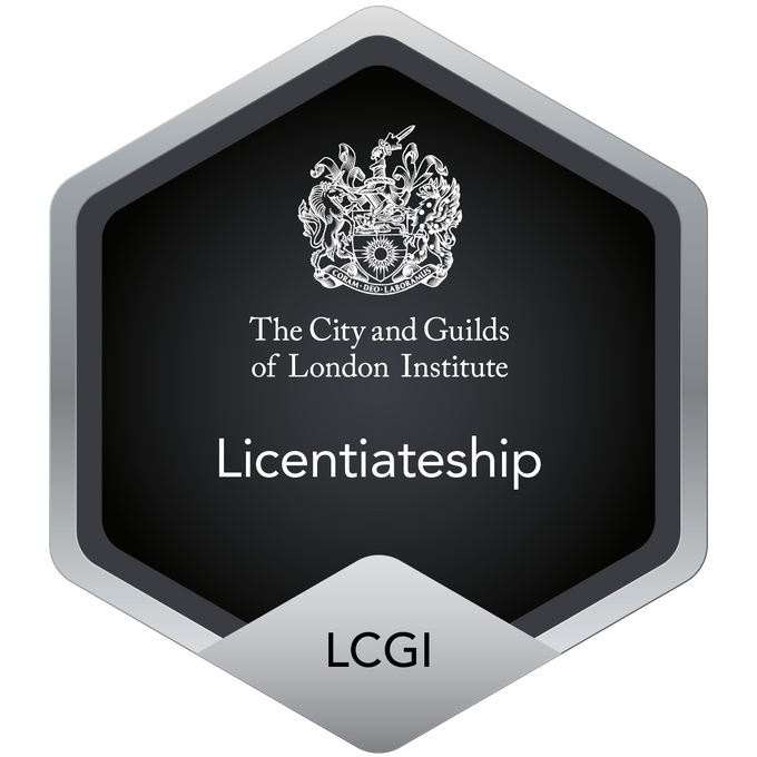 City & Guilds of London Institute Licentiateship - LCGI.Professional Recognition Awards.