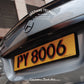 Diamond Style - Diamond-shaped embossed private car license plate 