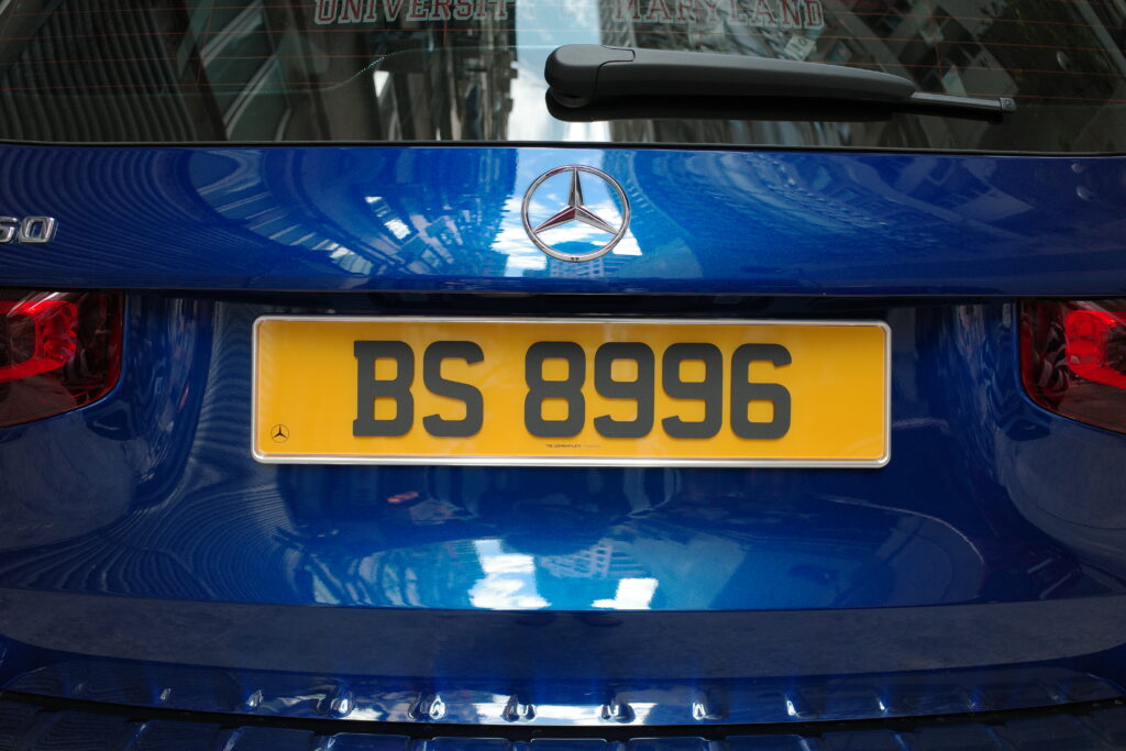 Aluminum alloy license plate frame for Benz and Renfu