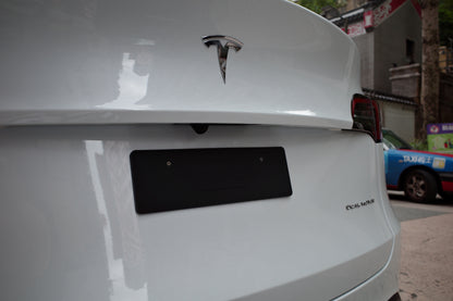 TESLA dedicated short license plate holder