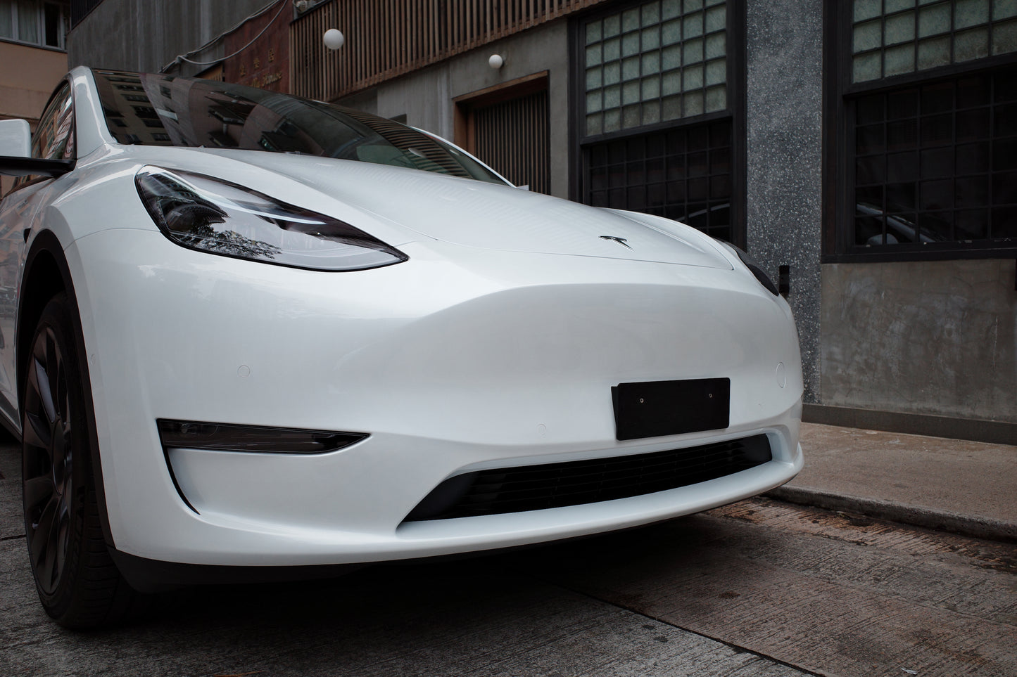 TESLA dedicated short license plate holder