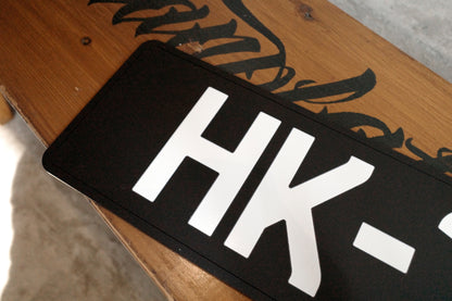 ENGRAVED PLATES - Engraved frosted Macau license plates