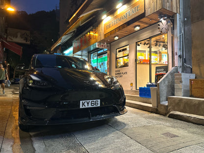 TESLA dedicated short license plate holder