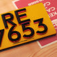 Diamond Style - Diamond Shaped Embossed Motorcycle License Plate 