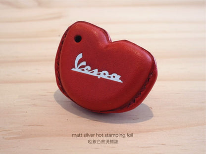Leather key holder for Vespa 
