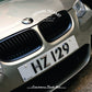 Diamond Style - Diamond-shaped embossed private car license plate 