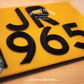 Diamond Style - Diamond-shaped embossed private car license plate 
