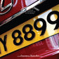Diamond Style - Diamond-shaped embossed private car license plate 