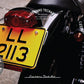 MADE IN ENGLAND - British aluminum alloy motorcycle license plate 