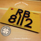 Diamond Style - Diamond Shaped Embossed Motorcycle License Plate 