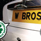 Diamond Style - Diamond-shaped embossed private car license plate 